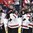 PLYMOUTH, MICHIGAN - APRIL 7: Canada's Marie-Philip Poulin #29, Haley Irwin #21, Bailey Bram #17 and Meaghan Mikkelson #12 look on after a 3-2 OT loss against the U.S. in the gold medal game at the 2017 IIHF Ice Hockey Women's World Championship. (Photo by Matt Zambonin/HHOF-IIHF Images)

